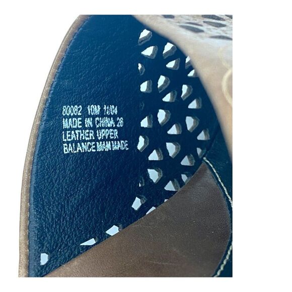 Indigo by Clarks Women's Brown Leather Cut Out Open Toe Wedge Sandals US 10M - Picture 11 of 11